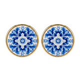 Brincos Medalha Azulejo Real