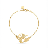 Pulseira Coração de Viana Filigrana Dourada