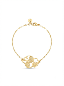 Pulseira Coração de Viana Filigrana Dourada