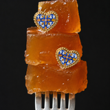 Brincos Coração d'Ouro & Azulejo