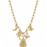 Colar Dourado Multi-Charms Viana