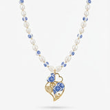 Colar de Pérolas com Coração de Viana Azulejo
